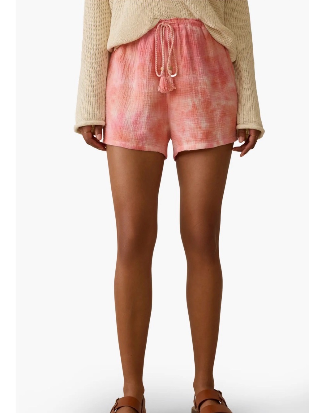Faherty Dune Cotton Gauze Shorts in Coral Skies Tie Dye XSmall NWT